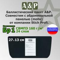 Баллистический пакет в абдоминальную панель (MOLLE) от Stich Profi. Класс защитной структуры Бр 1.