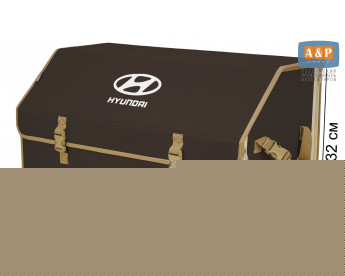 Органайзер-саквояж "Союз" в багажник Hyundai (Хендай), размер XL Plus. Цвет: коричневый с бежевой окантовкой.
