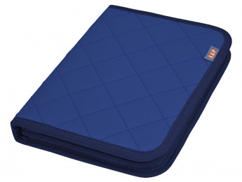 Папка для сервисной книжки и автодокументов "Практик". Формат А5. Цвет: синий с синей прострочкой "Ромб".